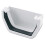 FloPlast Square Line External Stop End, White -114mm 1