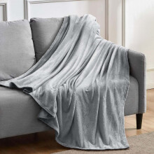 (Silver ) Fleece Blanket Double Size Ultra Soft Throw Blanket