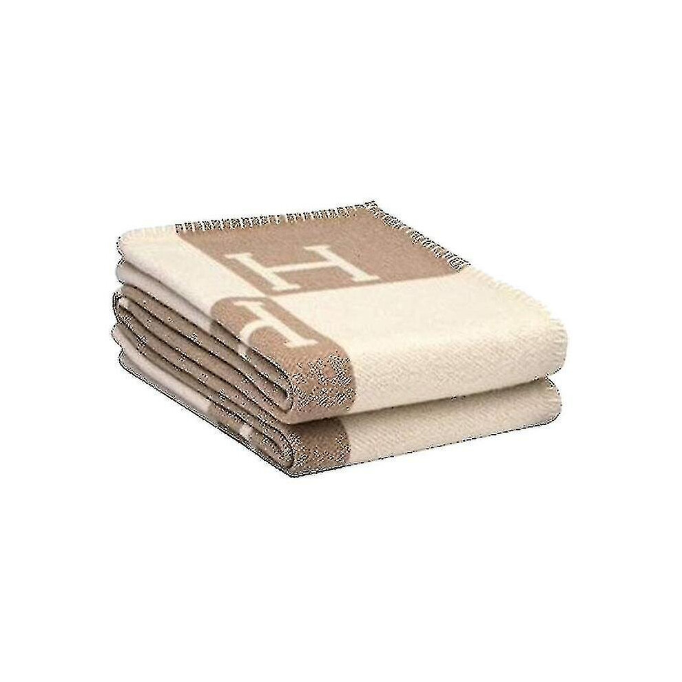 H Blanket Cashmere Blended Crochet Portable 140x170cm