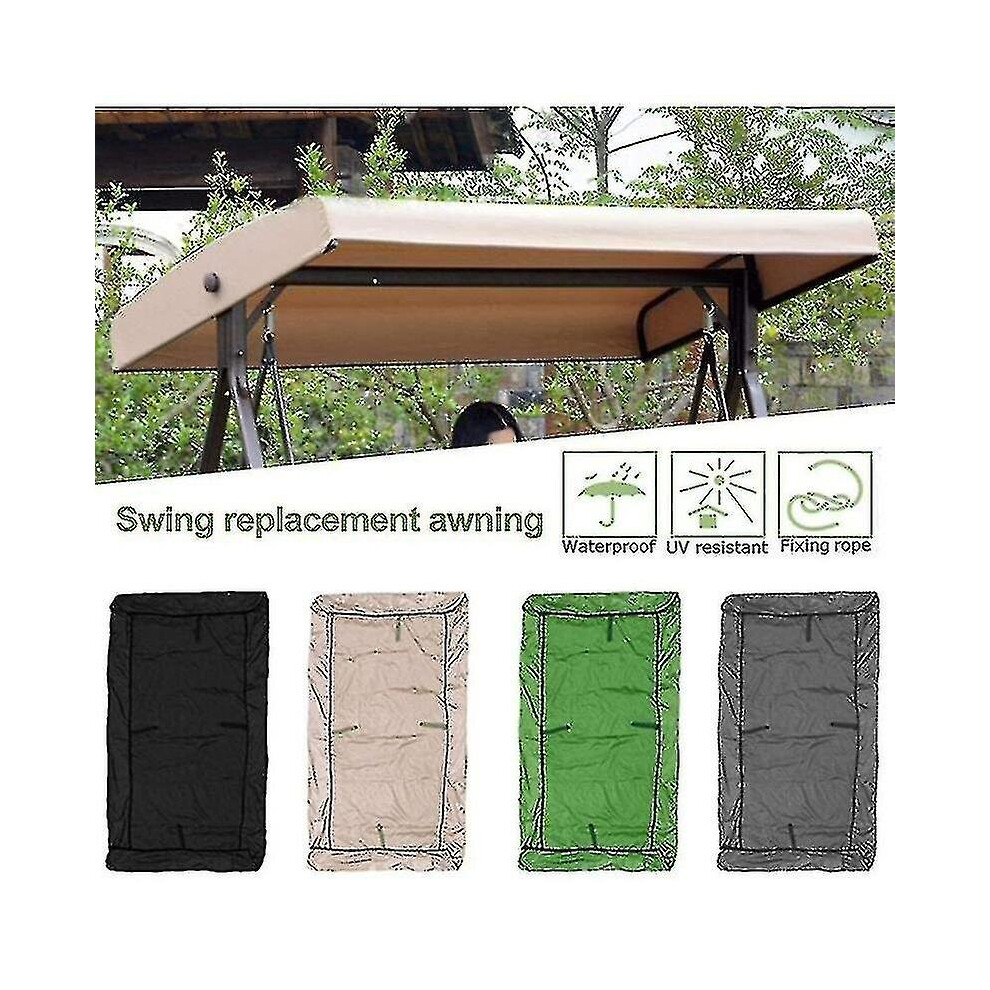 (beige) Replacement Roof Garden Swing Universal Swing Roof Porch Swing Bench Garden Lounger 2-3 Seater 191 X 120 Cm_y -zz