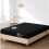 (Black, Single (91 x 190 cm)) Extra Deep 25cm Fitted Sheet Elastic Bed Sheets for Mattress Single Double King Size 2