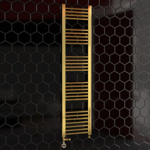 (400 x 1600 mm, MOA Thermostatic) 400mm Wide Gold Dual Fuel Towel Radiator