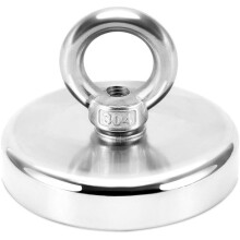 750 LBS Pulling Force Rare Earth Magnet, Super Strong Neodymium Fishing Magnets with countersunk Hole Eyebolt Diameter 3.54 inch