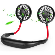 Neck Fan, Upgraded Version Portable Fan Hand Free Small Personal Mini USB Fan Rechargeable 3 Speeds 360 Degree Adjustable with LED Light