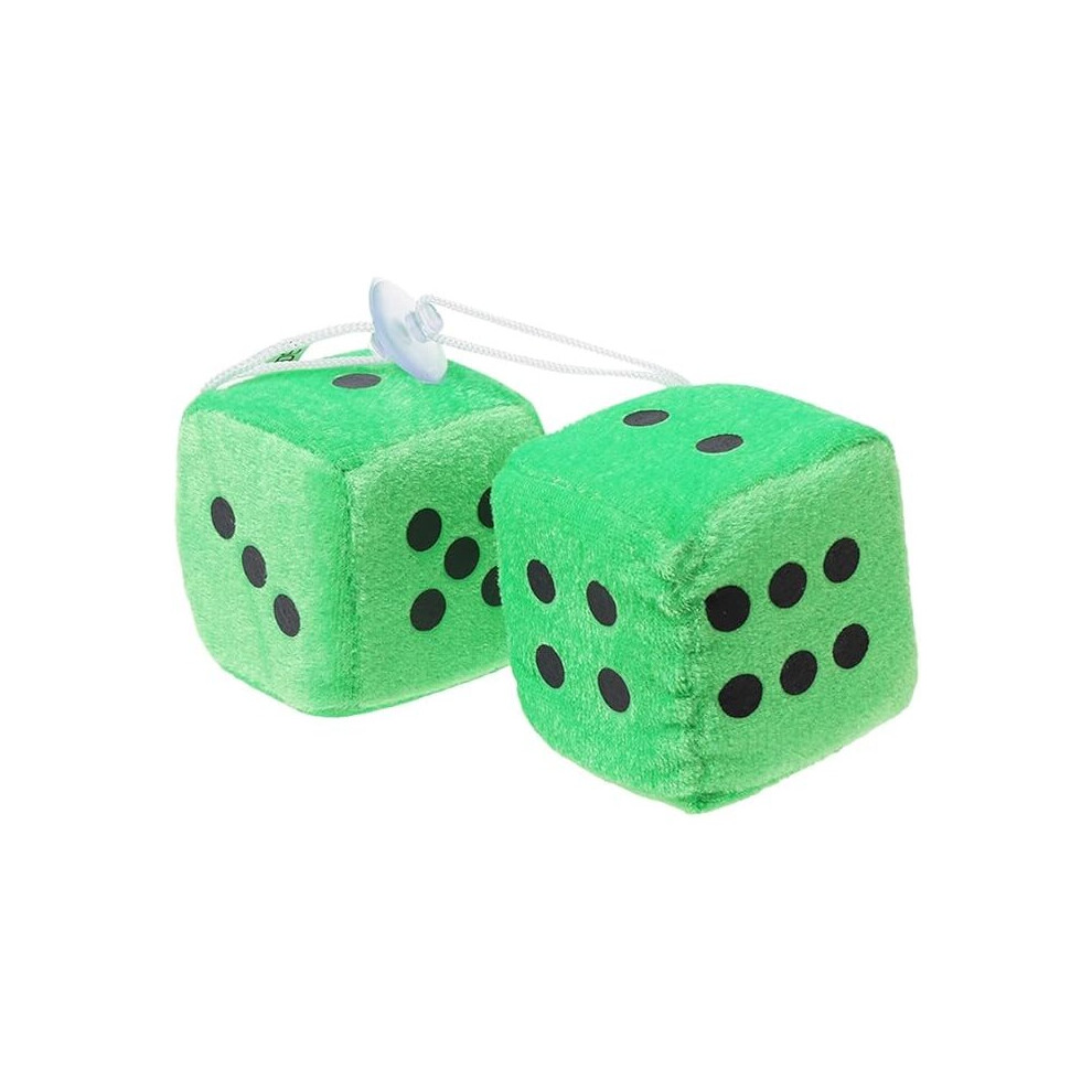 1 Pair Fuzzy Dice Dots Rear View Mirror Hanger Decoration Car Styling Accessorie 7653844156902