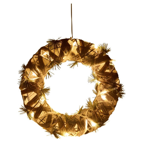 URBN Living 30cm Light Up Christmas Decorative Wreath 20 LEDs & Timer Fireplace Front Door 2