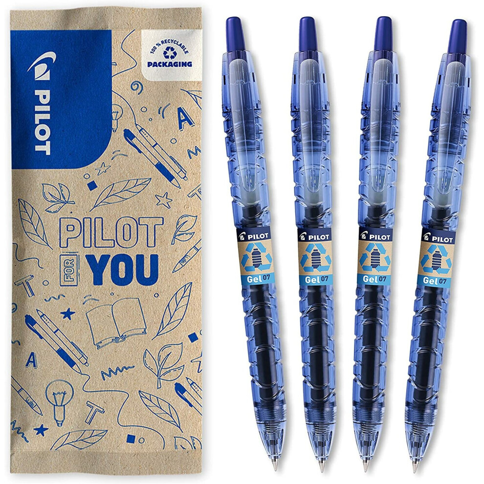 Pilot - B2P Ecoball Ballpoint pen flow pack - Fine - Blue - Pack of 4