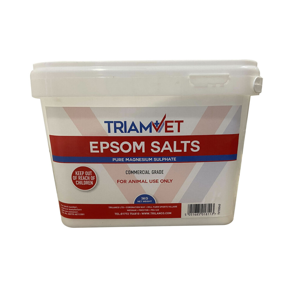 Triamvet Epsom Salts Pure Magnesium Sulphate Commercial Grade 3Kg