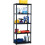 Gr8 Home Black 5 Tier Plastic Shelving Unit Storage Racking Shelves 1