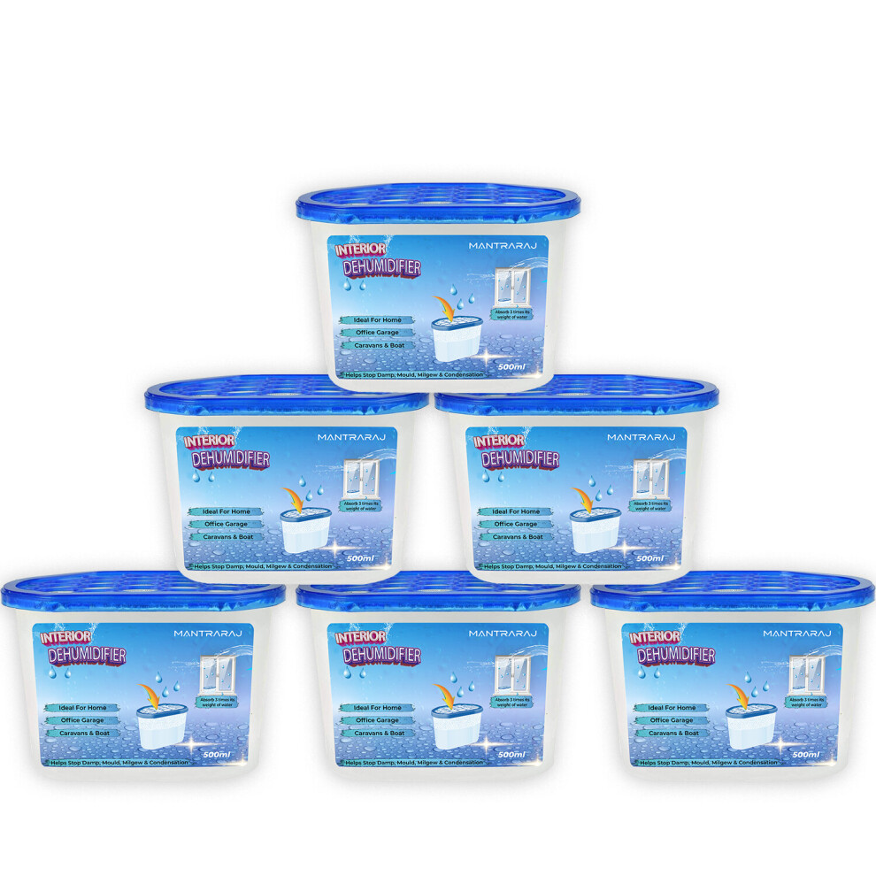 MantraRaj 500ml Interior Dehumidifiers Disposable Helps Stop Damp, Mildew, Mould Condensation x 6 - Image 3