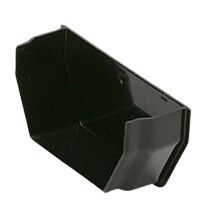 FloPlast Square Line Internal Stop End, Black - 114mm RES2