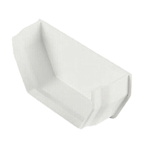 FloPlast Square Line Internal Stop End, White - 114mm RES2