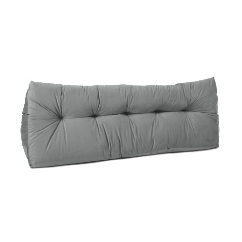(Grey) Triangular Wedge Bedroom Headboard Cushion