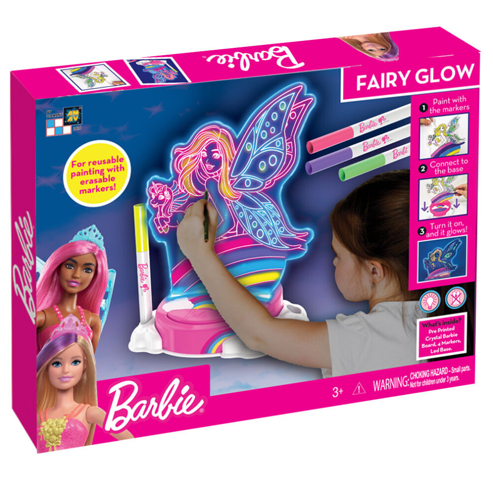 Barbie Fairy Glow Paint and Light With Markers and Base