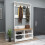 (Atlantic Pine - White) Amelia Hallway Coat Rack with Shelves 3