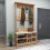 ( Atlantic Pine - Beige) Amelia Hallway Coat Rack with Shelves 5