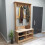 ( Atlantic Pine - Beige) Amelia Hallway Coat Rack with Shelves 4