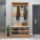 ( Atlantic Pine - Beige) Amelia Hallway Coat Rack with Shelves 3