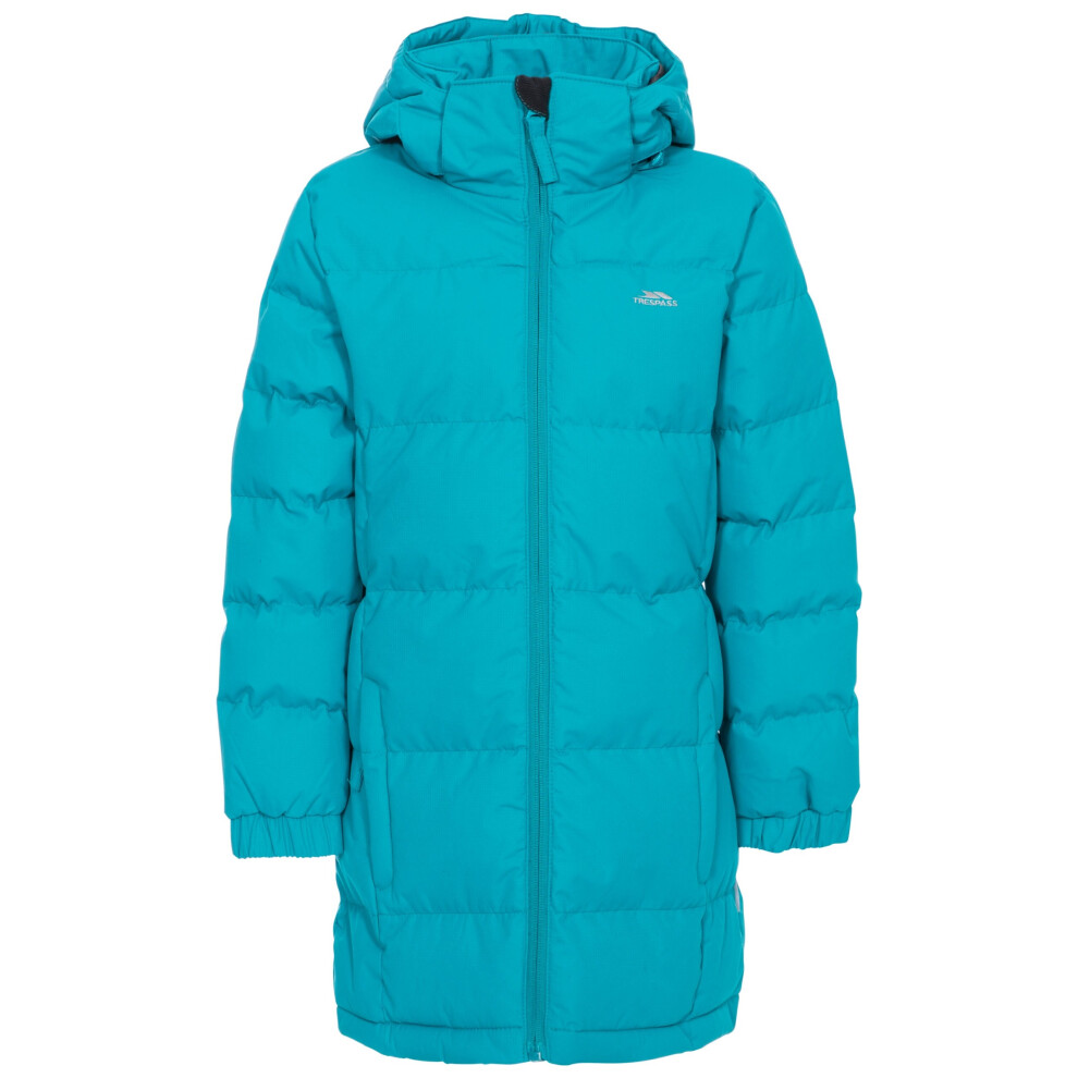(11-12 Years, Marine) Trespass Girls Padded Jacket Hooded Tiffy