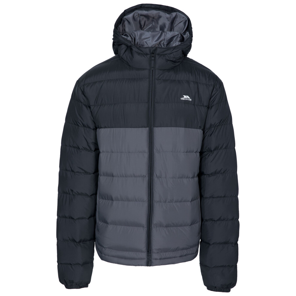 (XXL, Black) Trespass Mens Padded Jacket Winter Coat Oskar