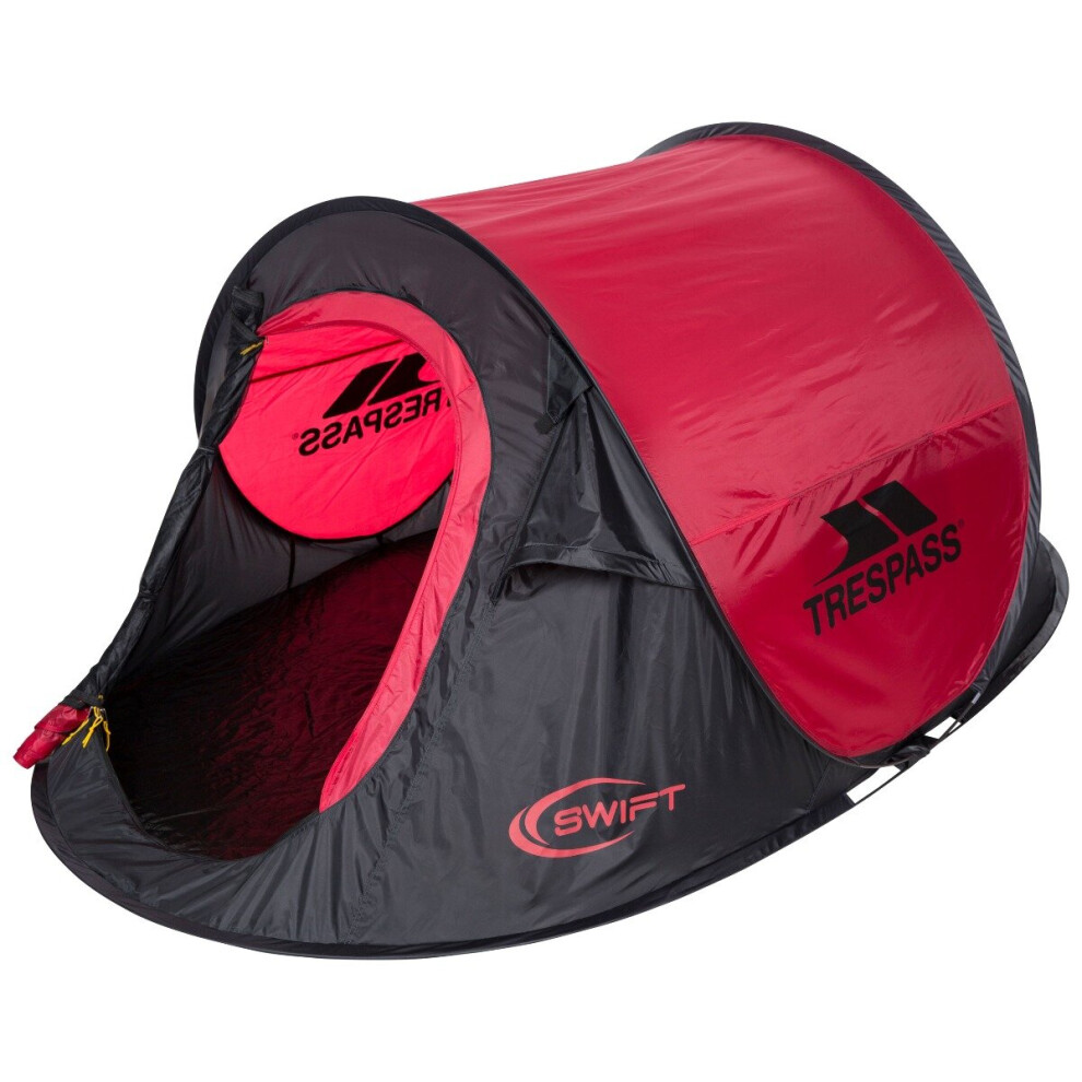 Trespass (One Size, ) Waterproof 2 Man Pop Up Tent Swift2 Red