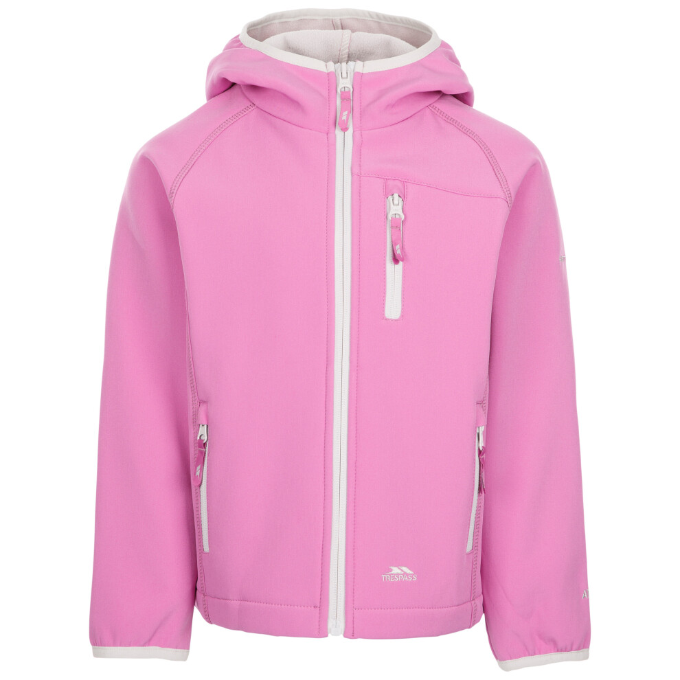 (3-4 Years, Deep Pink) Trespass Kids Softshell Jacket Kian