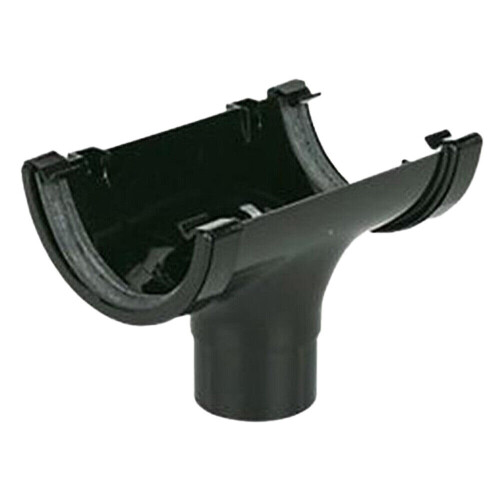 Floplast RO1 Half Round Running Outlet 112mm, Black