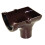 FloPlast RO2 Half Round Stop End Outlet, Brown - 112mm 1