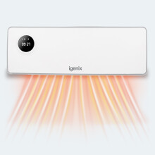Over Door Downflow Fan Heater, 2000W, White, Igenix IGHW020TDW