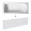 NES Home Nes Home 1700mm x 750mm Round Single Ended Bath & Leg Set with Front Panel White 2