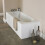 NES Home Nes Home 1700mm x 750mm Round Single Ended Bath & Leg Set with Front Panel White 1