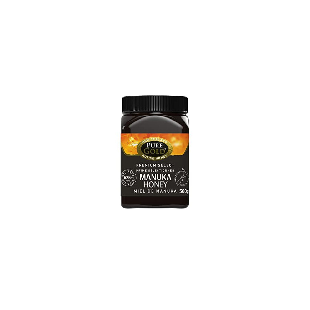 Manuka Honey 525+ MGO Certified Pure Gold Premium Manuka Honey 500g, (packaging may vary)