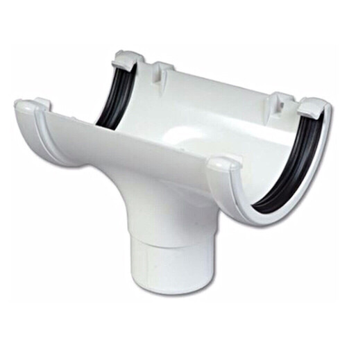 Floplast ROS1 Half Round Running Outlet 112mm, White