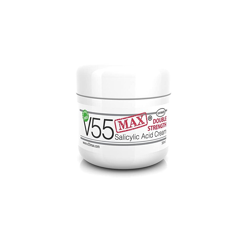 V55 MAX Double Strength Salicylic Acid Skin Cleansing Cream with Tea Tree Oil and Sulphur - Paraben and Cruelty Free - 50ML