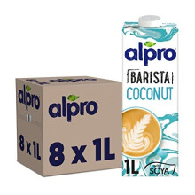 Alpro Barista Foamable Coconut Long Life Drink 1L| 100% Plant-Based| Vegan & Dairy Free | Pack of 8