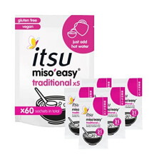 itsu Miso'Easy Traditional Miso - Instant Miso Soup Sachets 12x105g (Pack of 12 - 60 soups in total)