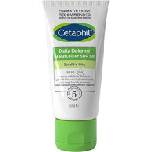 Cetaphil Daily Defence Face Moisturiser, SPF 50+ Day Cream With Glycerin, 50g, Sunscreen For All Skin Types