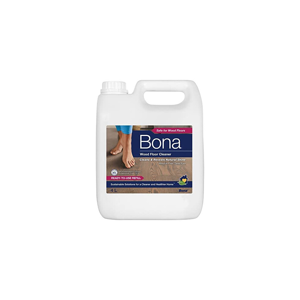 Bona Wood Floor Cleaner Liquid, 4 Litre Refill Bottle