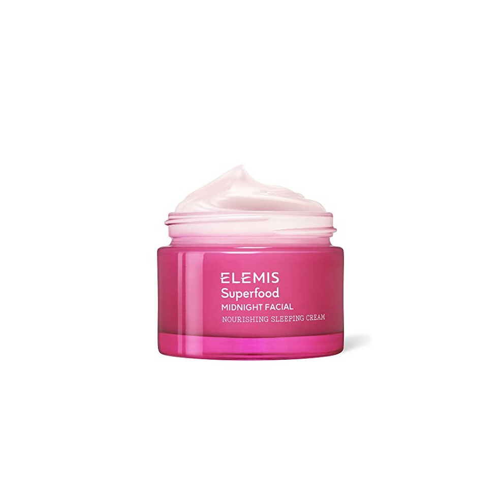 ELEMIS Superfood Midnight Facial, Prebiotic Over Night Cream to Nourish, Replenish and Revive, Luxurious Night Face Cream for Dry Skin, Face