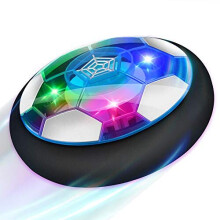 Growsland Kids Hover Soccer Ball Gift Boys Girls Age 3,4,5,6,7,8,9-12 Year Old Recargable Air Power Sport Football Game Colorful LED Light & Foam