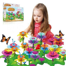 Girls Toys Flower Garden Building Toys for 3 4 5 6 Years Old Girls and Boys Toddlers Kids Gifts for 3+ Years Old Birthday Christmas Building Block