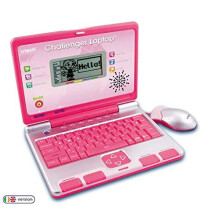 VTech Challenger Laptop, Pink, Kids Laptop with Vocabulary, Maths & French Learning Games, 2 Player Kids Computer, Educational Toy Computer for Kids,