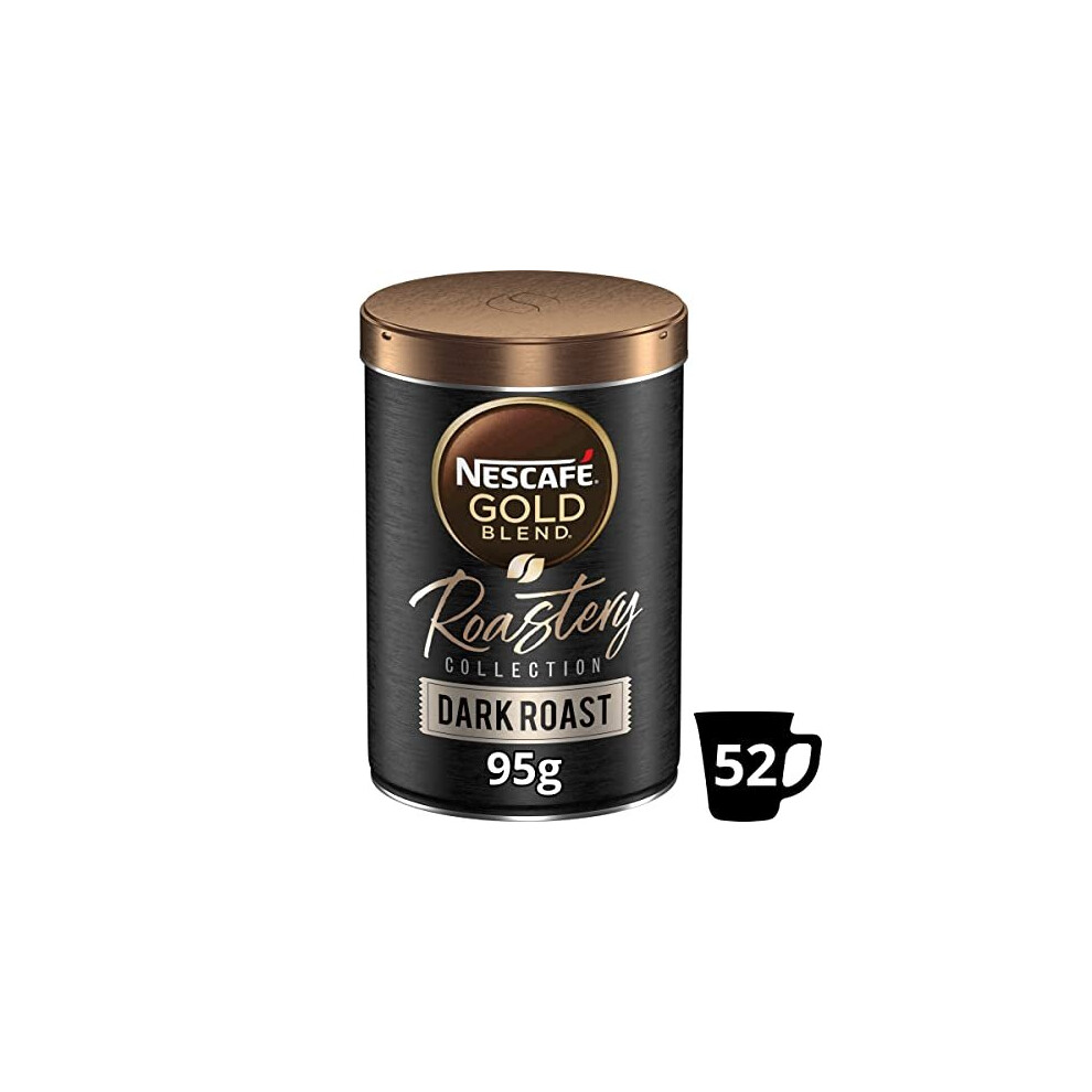 Nescafe Gold Blend Roastery Dark Roast Instant Coffee 95g (Pack of 6)