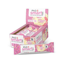PhD Nutrition Smart Protein Bar, High Protein Low Sugar Protein Snacks, Birthday Cake Flavour, 20 g of Protein, 64 g Bar (12 Pack)