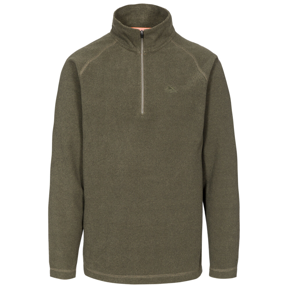 (L, Moss) Trespass Mens 1/2 Zip Fleece Pullover Keynote