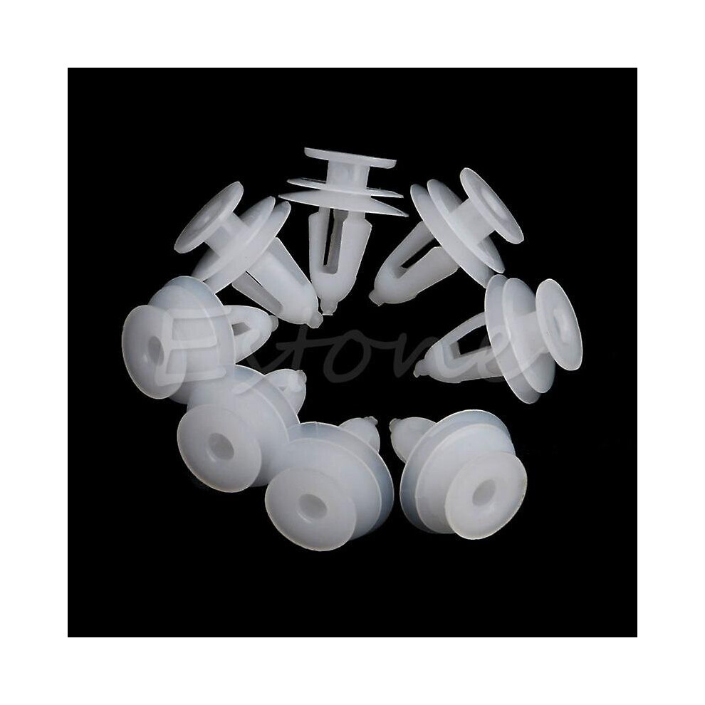 20Pcs White Plastic Rivets Retainer Push Clips 9Mm Hole For Car Bumper Fender 9468842000229