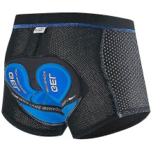 (Blue, M) Mens Cycling Short 3d Padded Gel Cycling Undershorts Breathable Bicycle Cycling Underwear Bicycle Short