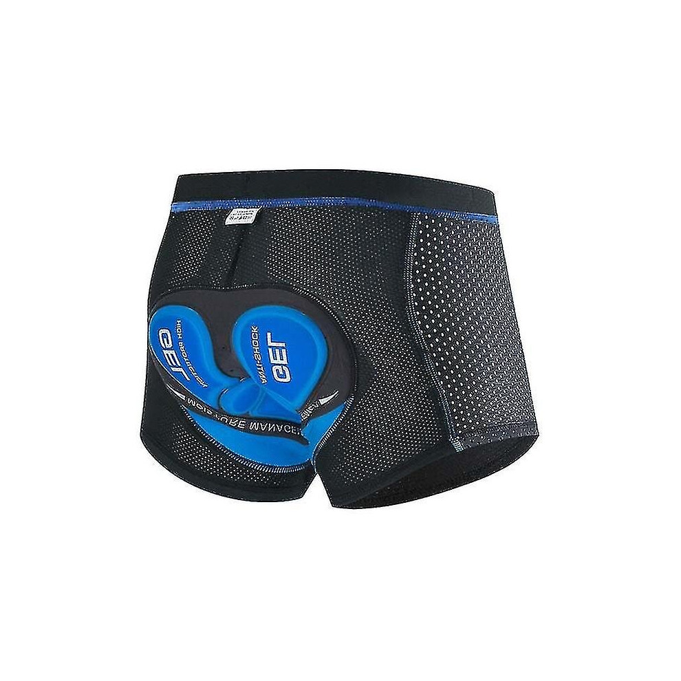 (, M) Mens Cycling Short 3D Padded Gel Cycling Undershorts Breathable Bicycle Cycling Underwear Bicycle Short Blue