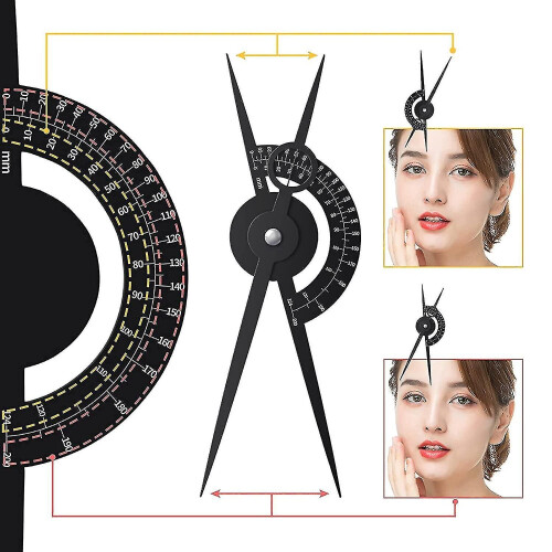 Eyebrow Golden Ratio Caliper Stencil Ruler Makeup Measure Black 2