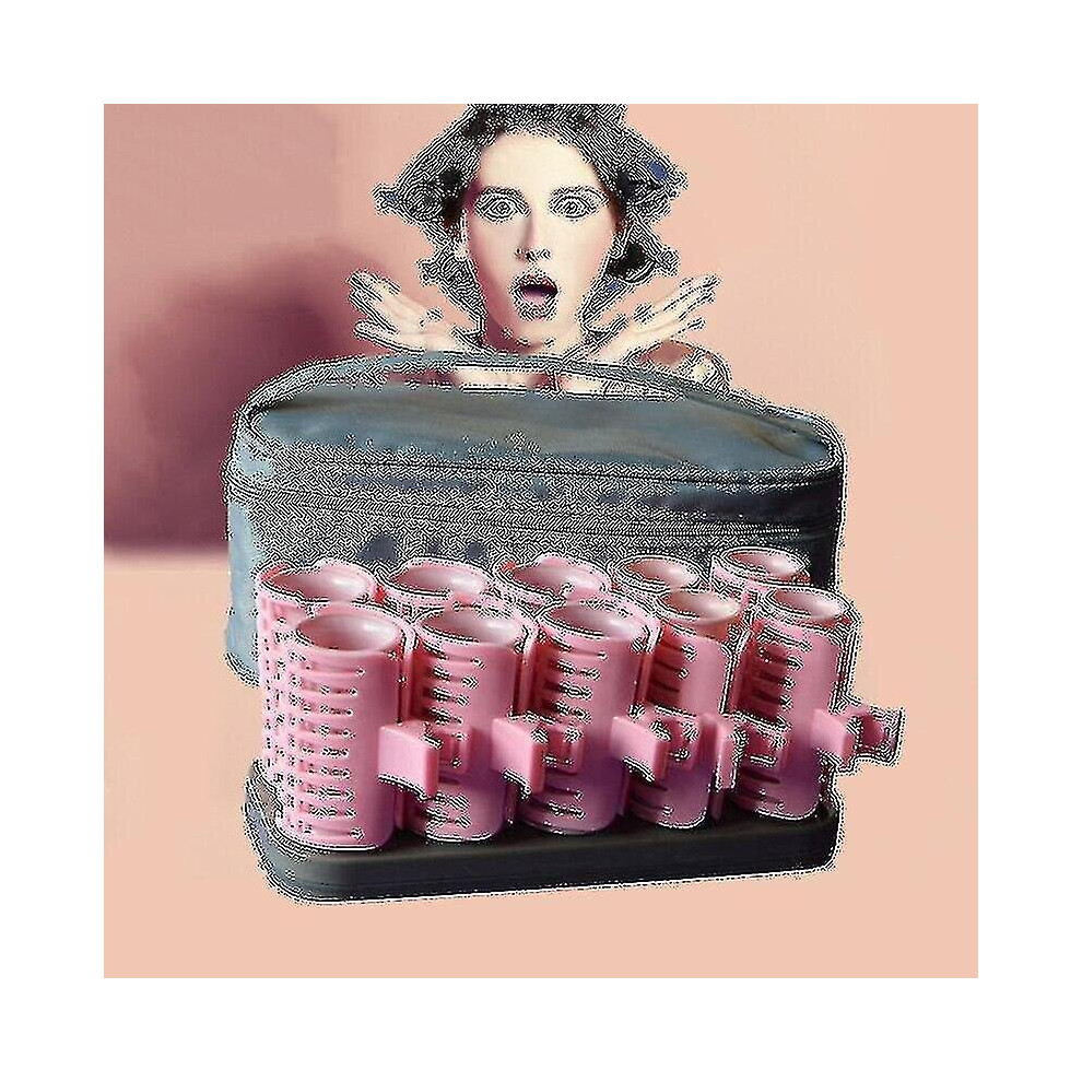 10pcs/set Electric Heated Roller Extra Thick Hair Curler Ceramic Thermostat Ion Hot Dry/wet Hair